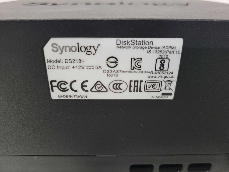 Synology 2 Bay NAS DiskStation Model DS218+ with 2x 2TB HDDs _