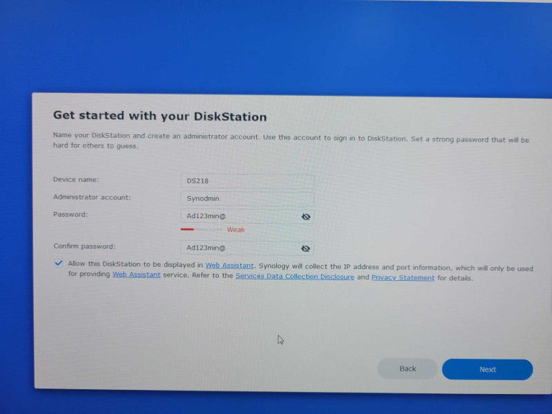 Synology 2 Bay NAS DiskStation Model DS218+ with 2x 2TB HDDs _
