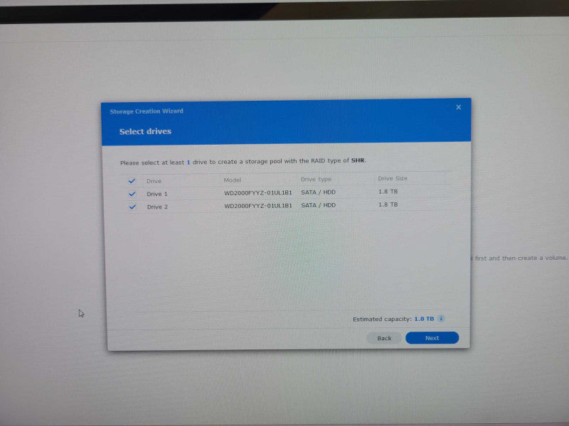Synology 2 Bay NAS DiskStation Model DS218+ with 2x 2TB HDDs _