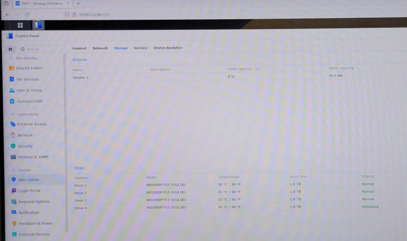 Synology DiskStation DS415+ 4-Bay NAS With 3x 2TB HDDs, READ _