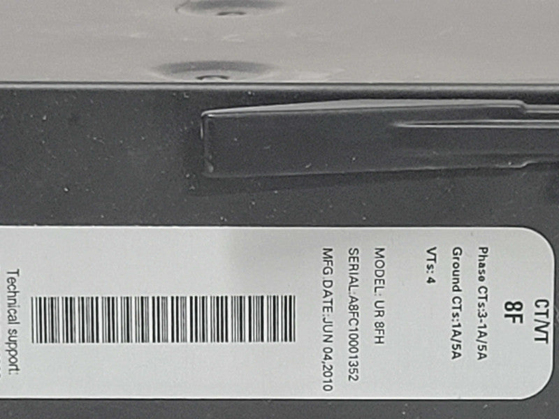 GE UR8FH GE MULTILIN CT/VT8F Phase CTs:3-1A/5A READ Detail _