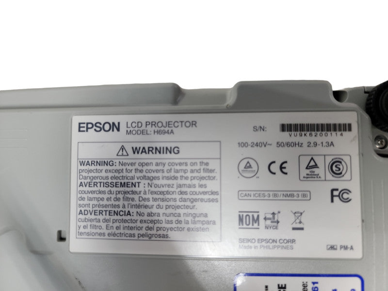 Epson PowerLite S27 SVGA 3LCD Projector H694A | HDMI, 257H only