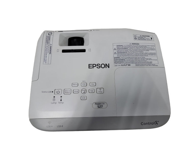 Epson PowerLite S27 SVGA 3LCD Projector H694A | HDMI, 257H only
