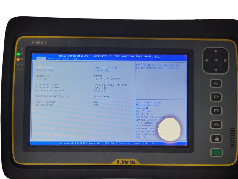 Trimble YUMA 2 Rugged Tablet Atom N2600 1.60GHz 4GB w/ Battery _