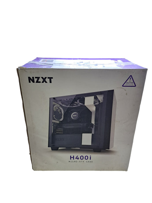 NZXT H400i MicroATX PC Gaming Case | Tempered Glass Side Panel | Black/Red