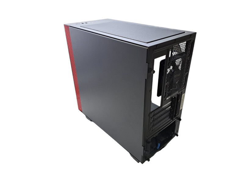 NZXT H400i MicroATX PC Gaming Case | Tempered Glass Side Panel | Black/Red