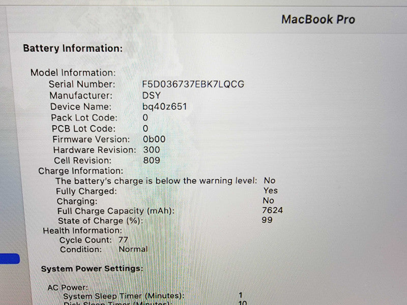 Apple Macbook Pro 2019 16\\" 6-Core i7-9750H @ 2.6GHz 16GB DDR4 512GB SSD Radeon Pro 5300M 4GB (