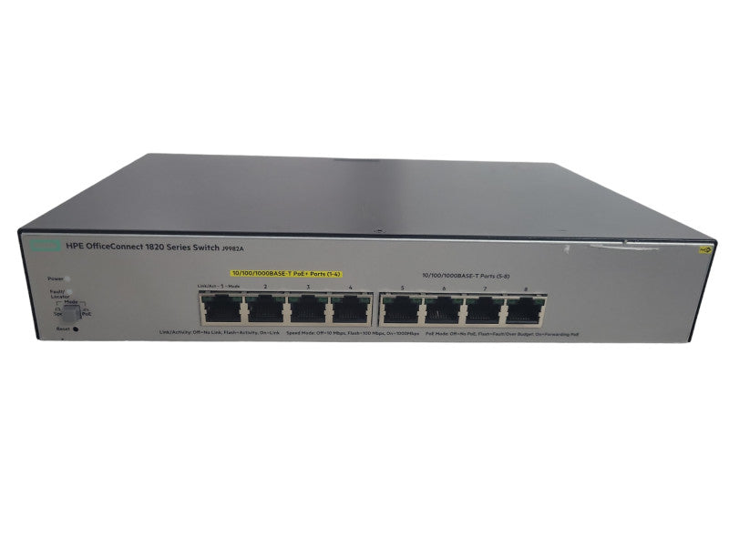 HP OfficeConnect 1820-8G-PoE+ 8-Port 65W Managed Switch J9982A !