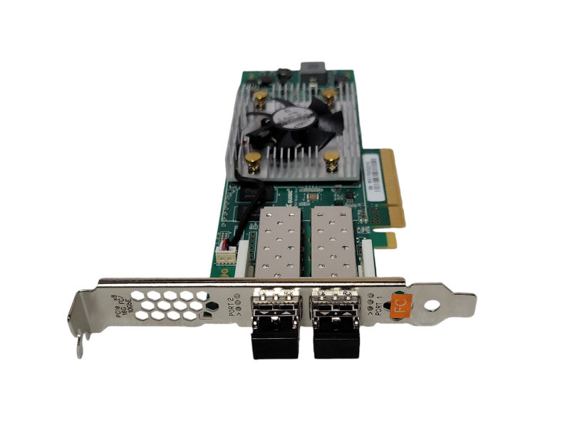 Qlogic QLE2672 16Gb Dual Port SFP+ FC HBA Server Card w/ SFPs, Full height _