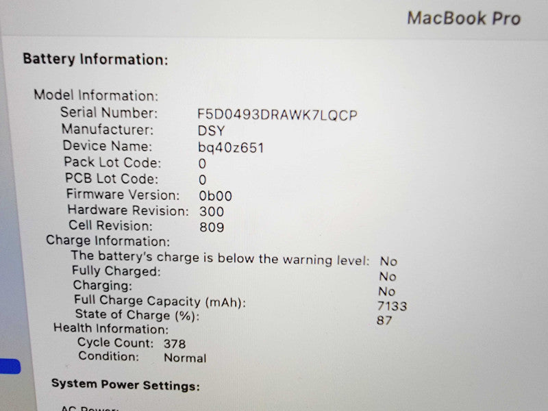 Apple Macbook Pro 2019 16\\" 6-Core i7-9750H @ 2.6GHz 16GB DDR4 512GB SSD Radeon Pro 5300M 4GB (