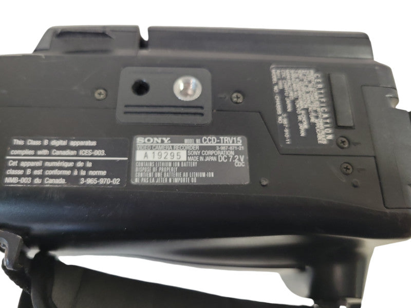 Sony Handycam Vision CCD-TRV15 8mm VIDEO8xr 64x Digital Zoom Camcorder %