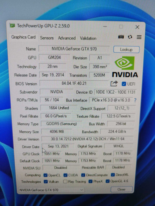 NVIDIA GTX 970 4GB PCIE Q%