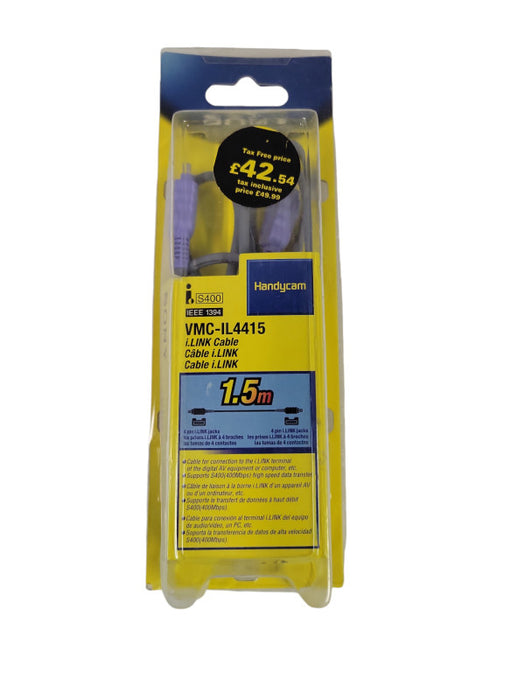 Sony iLink 4 Pin Cable VMC-IL4415 IEEE 1394 S400 Handycam New %