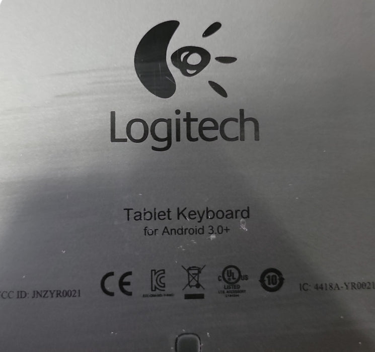 Logitech JNZYR0021 Wireless Bluetooth Tablet QWERTY Keyboard for Android 3.0+