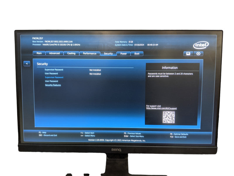 Intel NUC NUC10FNK | Core i5-10210U | 8GB DDR4 | No HDD
