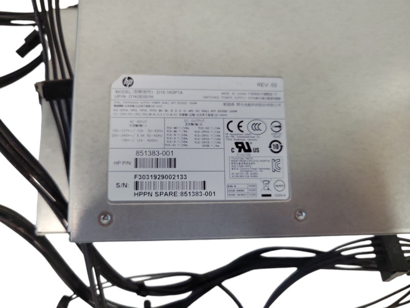 HP 851383-001 1000w Power Supply Z4 Z6 G4 D15-1K0P1A %