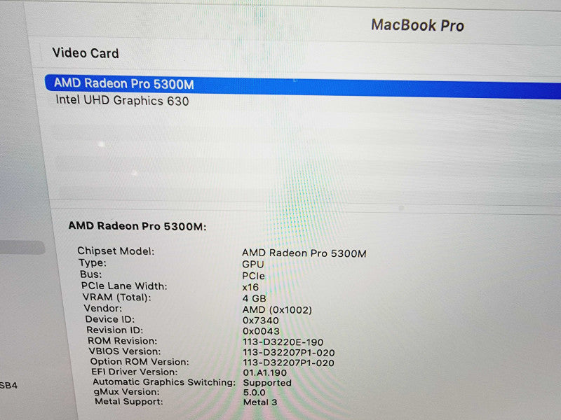 Apple Macbook Pro 2019 16\\" 6-Core i7-9750H @ 2.6Ghz 32GB DDR4 512GB SSD (