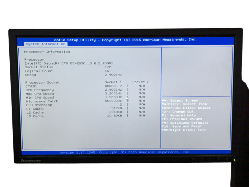 Lenovo ThinkServer RD350 Intel Xeon E5-2630 v3 @ 2.40Ghz 16GB RAM  -