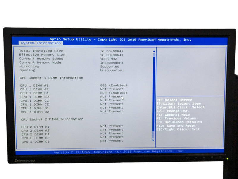 Lenovo ThinkServer RD350 Intel Xeon E5-2630 v3 @ 2.40Ghz 16GB RAM  -