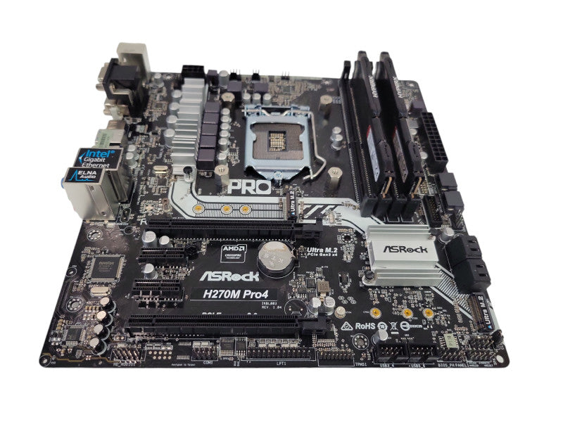 ASRock H270M Pro4 | 16GB RAM - DDR4 | M.2 | I/O Plate %