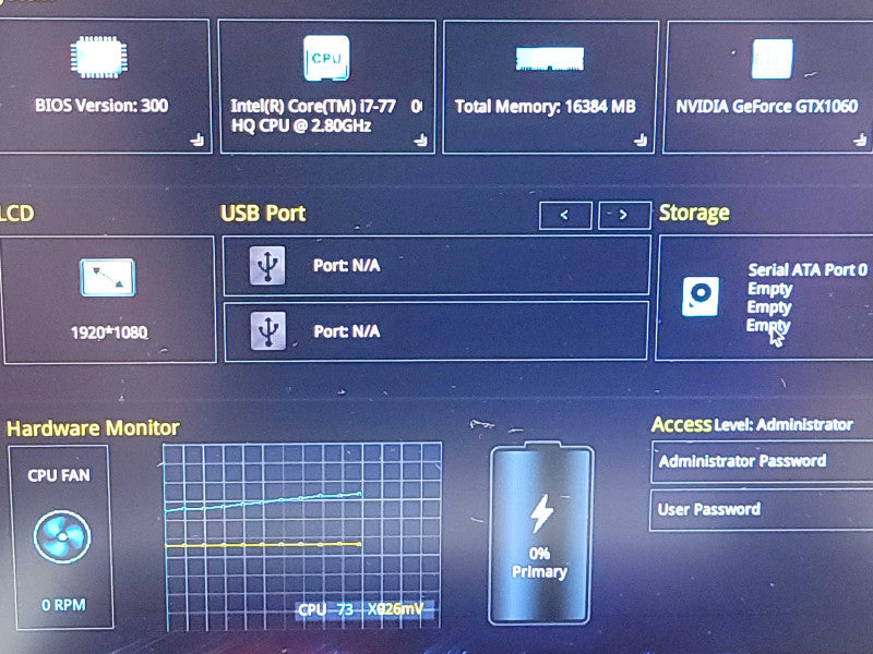 ASUS GL502V|  i7-7700HQ| 16GB DDR4| GTX 1060| NO SD/HD FOR PARTS/REPAIR  Î² BudLap