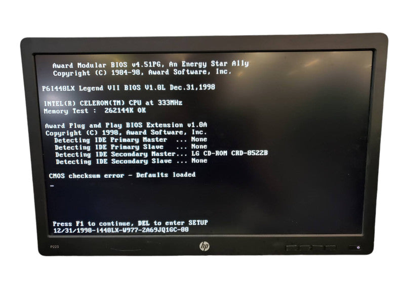 Vintage Desktop Celeron 333Mhz 256MB RAM NO HDD @