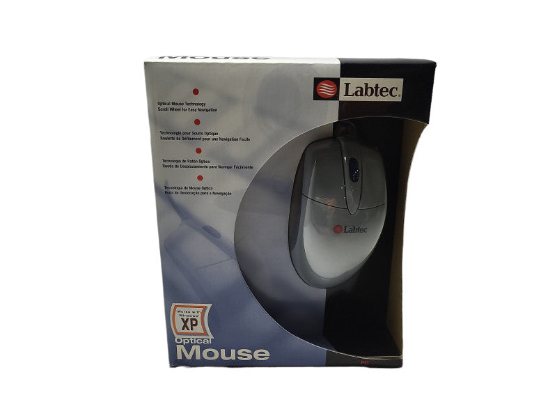 Vintage Labtec 3-Button Optical Mouse PS/2 Port Scroll Wheel Windows 95 98 ME Q$