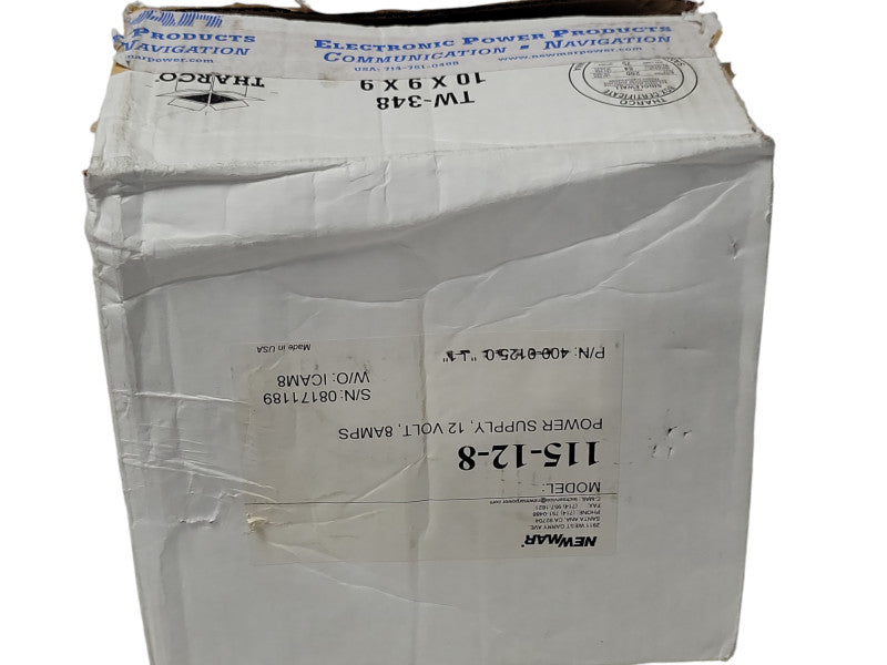 Open-Box Newmar 115-12-8 dc power supply 400-0125-0 12 volt, 8amps _