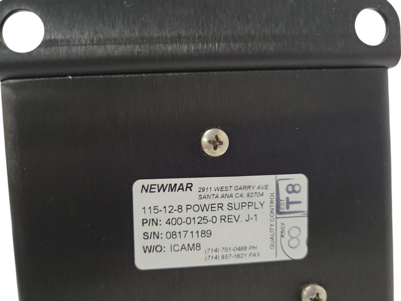 Open-Box Newmar 115-12-8 dc power supply 400-0125-0 12 volt, 8amps _