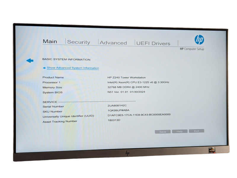 HP Z240 Workstation Intel Xeon E3-1225 v6 @ 3.30Ghz 32GB RAM , Quadro K1200 -