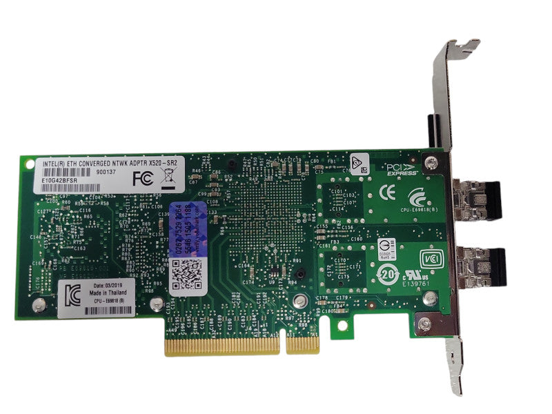 Intel X520-SR2 Dual Port 10GB SFP+ PCIe Network Adapter E10G42BFSR, FH Brackt _