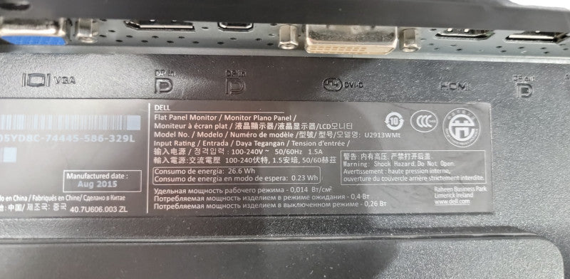 Dell U2913WMT 29-Inch Ultra-wide LCD Monitor 2560x1080|See pictures,No Stand