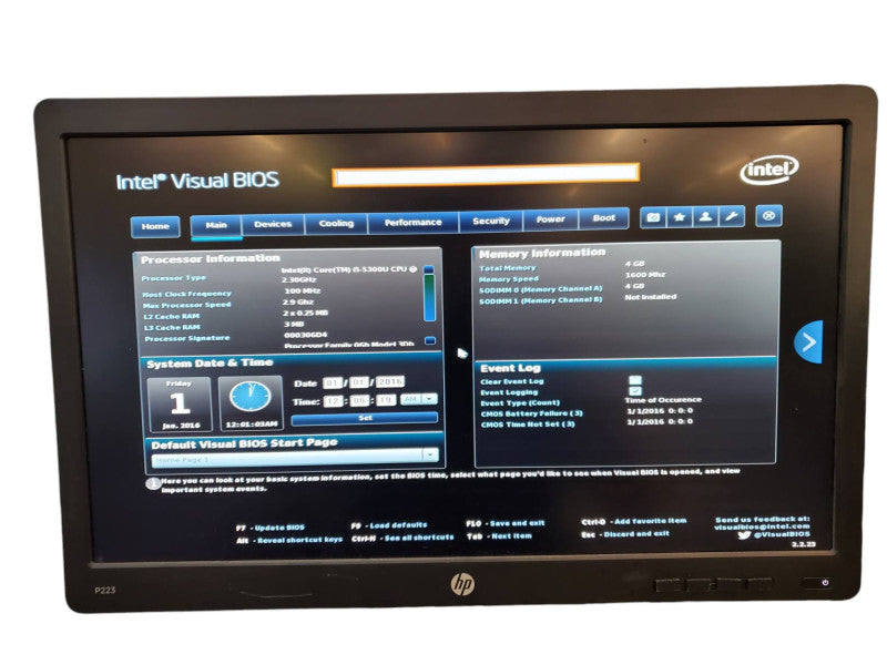 Intel NIC NUC5i5MYBE i5-5300U 4GB DDR3 NO HDD @