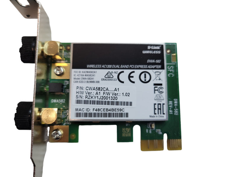 D-LINK DWA-582 wireless AC1200 dual band PCI express adapter %