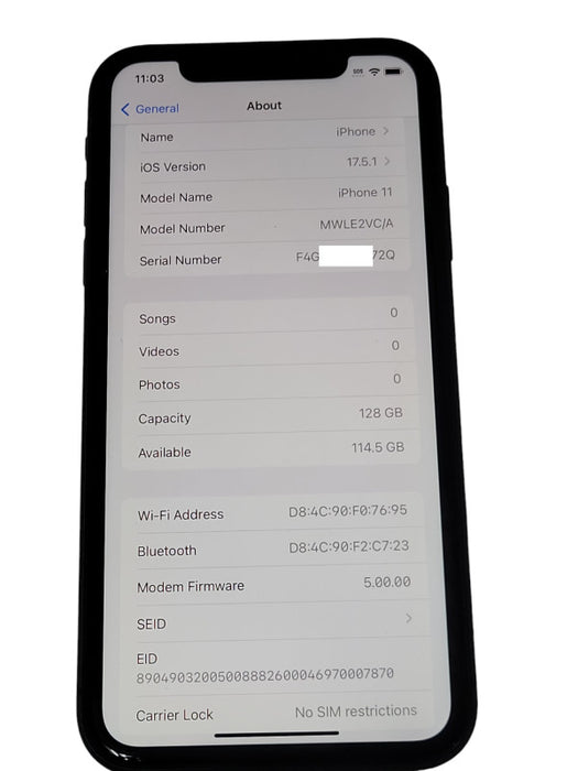 Apple iPhone 11 128GB unlocked phone  _