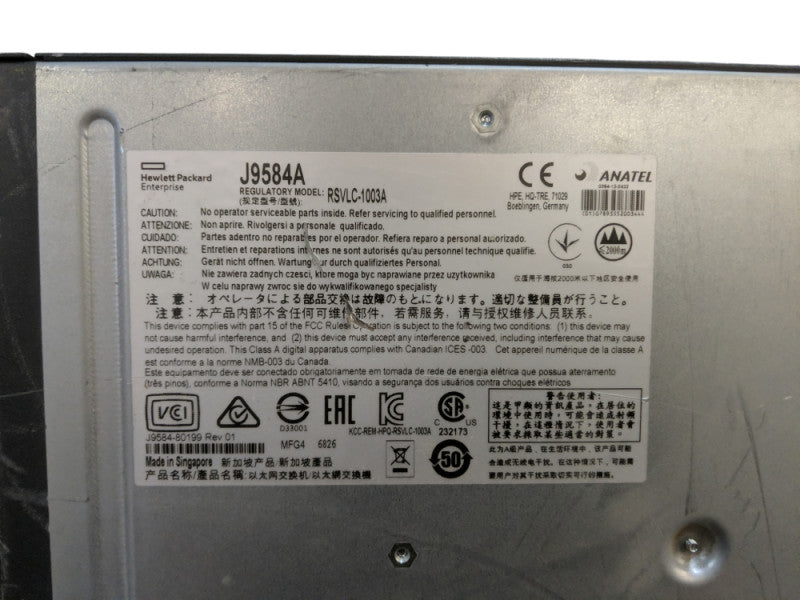 HP J9584A E3800-24SFP-2SFP+ Gigabit Managed Switch Q