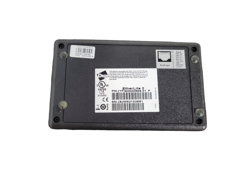 DIGI Etherlite 2 Model: E165880 PN: 50000989-01P !