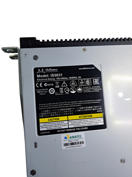 Mellanox IS5031 | 36-Port QSFP InfiniBand Network Switch | 2x PSU