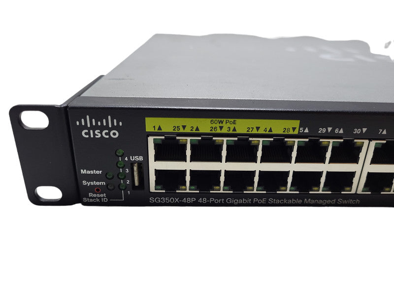 Cisco SG350X-48P-K9 48-Port Gigabit PoE Stackable Managed Switch 2xSFP+ $