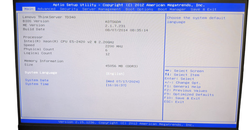 Lenovo L32TT2 Motherboard | 1x Xeon E5-2420 v2 | 48GB DDR3 | No HDD |