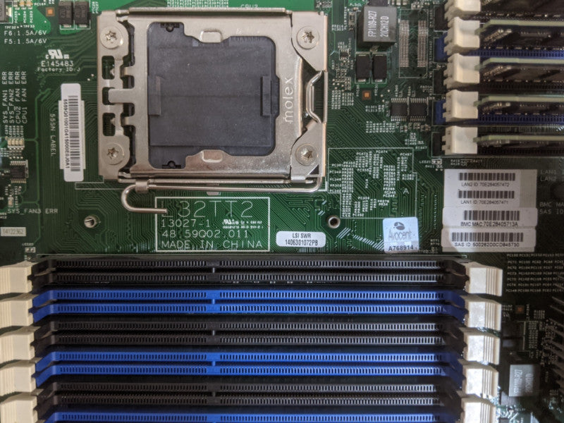 Lenovo L32TT2 Motherboard | 1x Xeon E5-2420 v2 | 48GB DDR3 | No HDD |