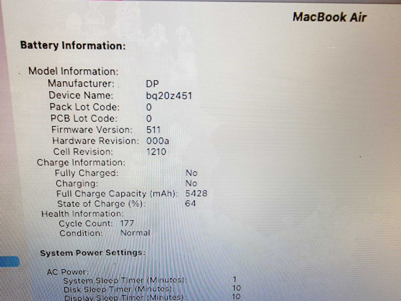 Apple Macbook Air 2015 13\\" 2-Core i7-5650U @ 2.2GHz 8GB DDR3 256GB SSD (