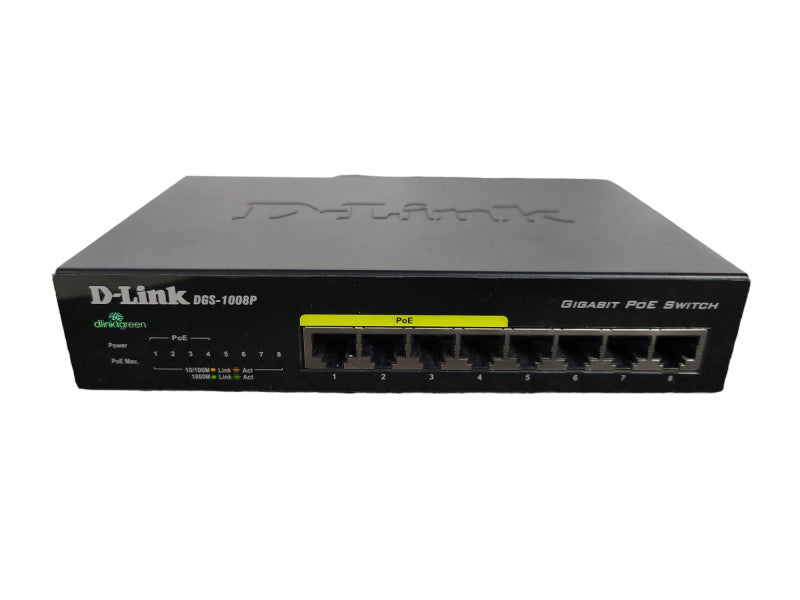 D-Link DGS-1008P 8-Port Gigabit Desktop PoE Switch !