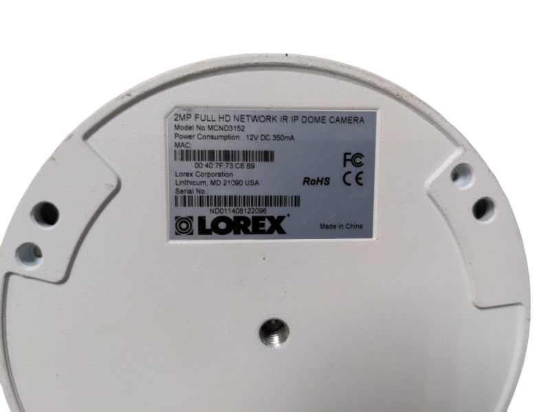 LOREX 2MP Full HD NETWORK IR IP DOME Camera, Model: MCND3152, READ