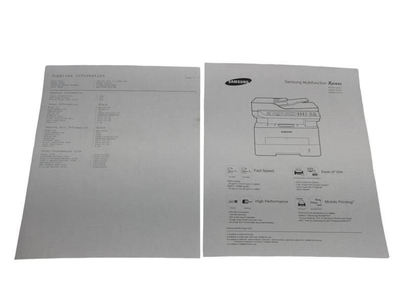 Samsung Xpress M28855FW BW Laser Printer READ  -