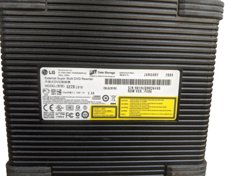 LG GE20LU10 External Super Multi DVD Rewriter