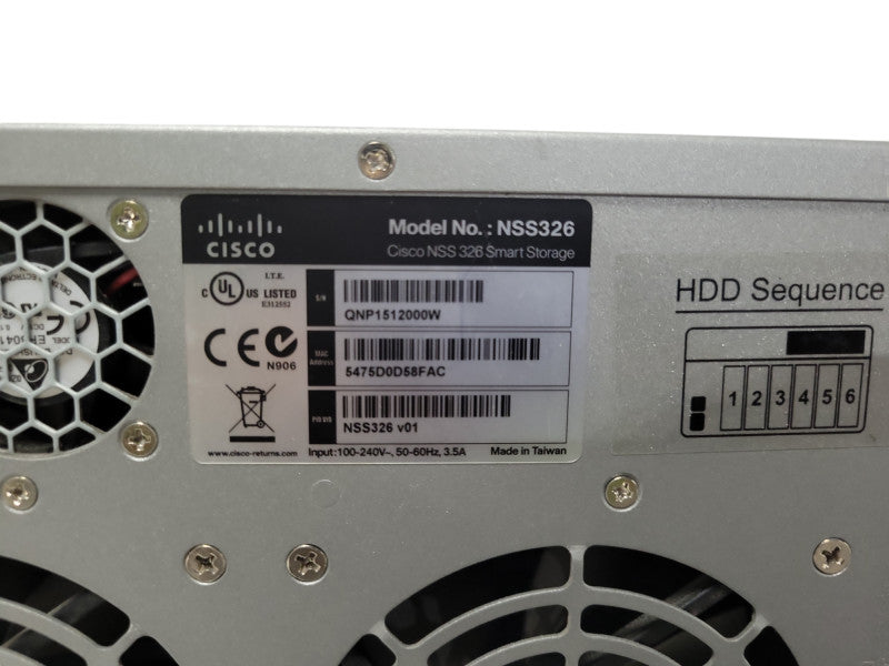 Cisco NSS326 6-Bay Smart Storage, 6x2TB HDD _