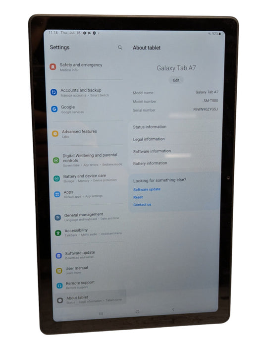 Samsung Galaxy Tab A7 SM-T500 32GB UNLOCKED  -