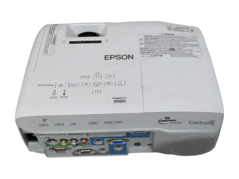 Epson PowerLite 99WH 3000 Lumens HDMI Projector, H686A, Lamp Hour: 3559Hrs