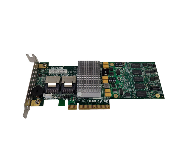 Supermicro AOC-SASLP-H8IR 512Mb 8-Port PCIe x8 Low-Profile SAS Raid Controlle %